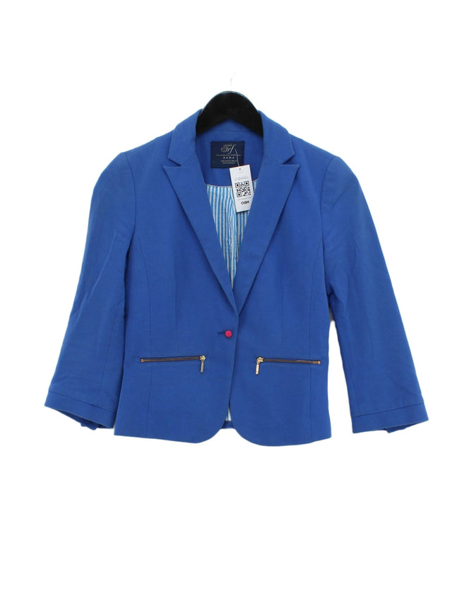 Zara Women's Blazer S Blue Cotton with Polyester