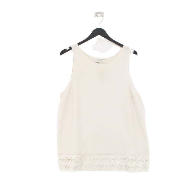 Next Women's T-Shirt UK 14 White 100% Polyester