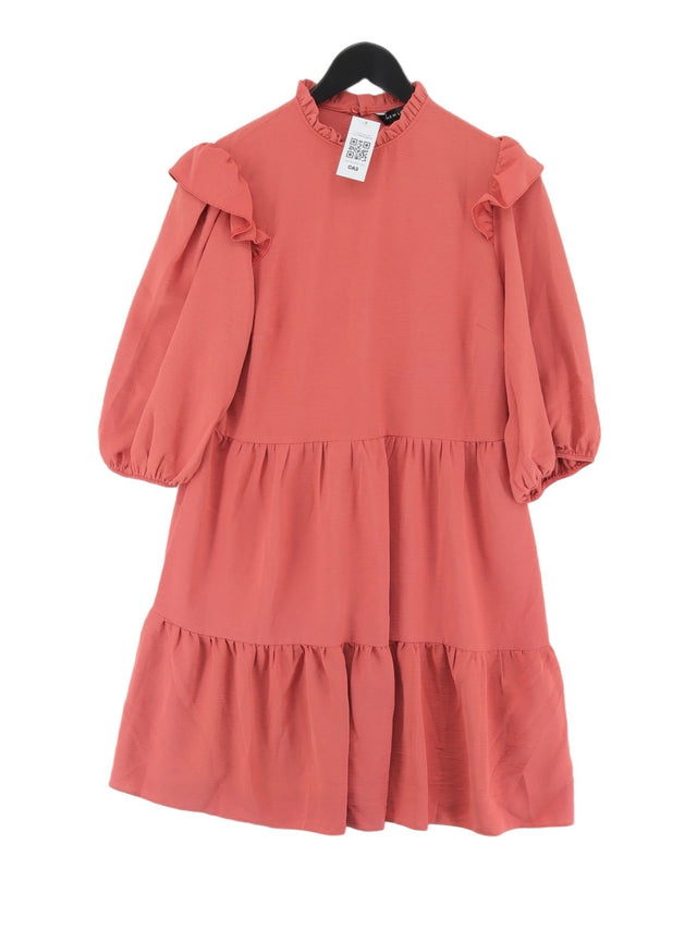 New Look Women's Midi Dress UK 14 Pink 100% Polyester
