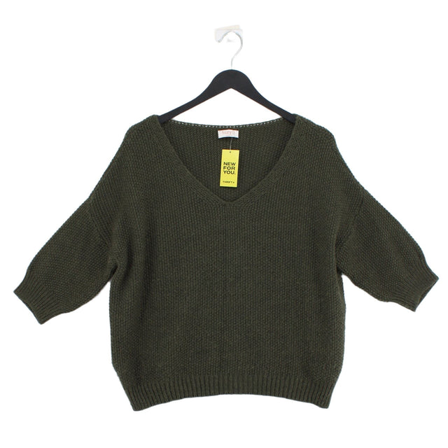Suzy D Women's Jumper M Green Acrylic with Polyester