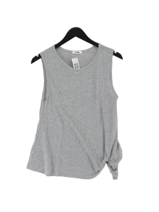 LNA Women's T-Shirt XS Grey Linen with Viscose
