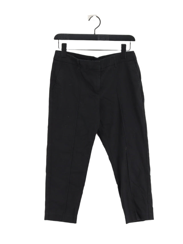 Next Women's Suit Trousers UK 10 Black Cotton with Elastane