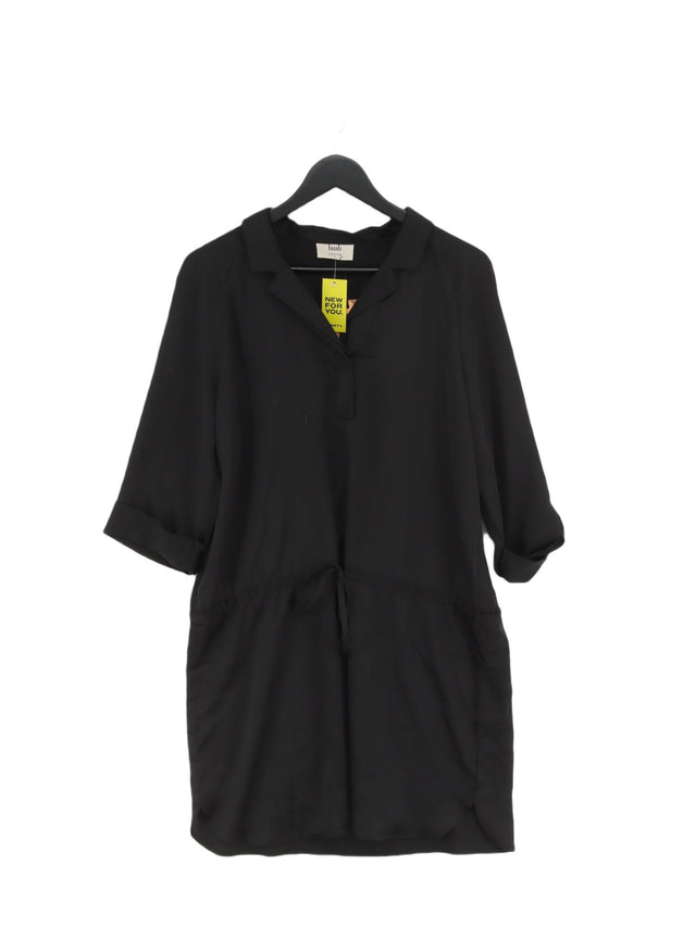 Hush Women's Midi Dress UK 8 Black 100% Polyester