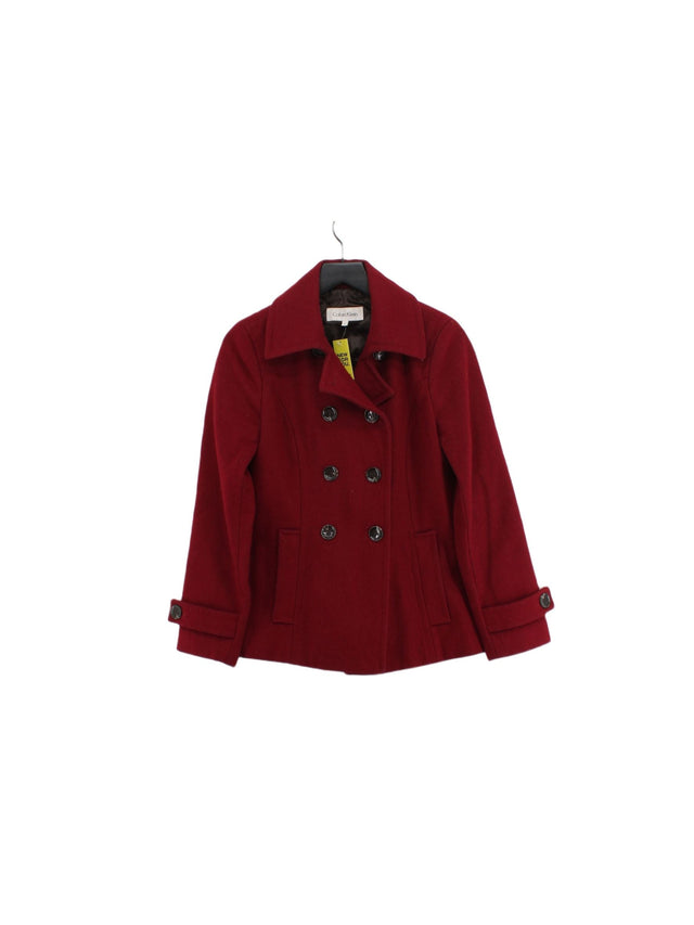 Calvin Klein Women's Coat UK 4 Red 100% Polyester