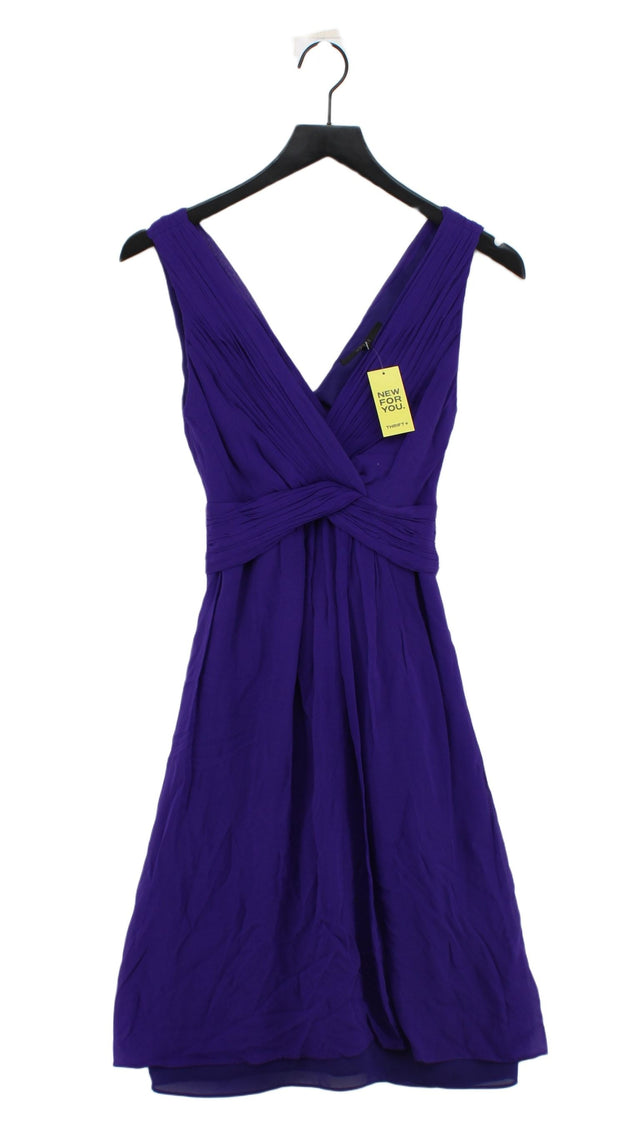 Coast Women's Midi Dress UK 8 Purple Silk with Polyester