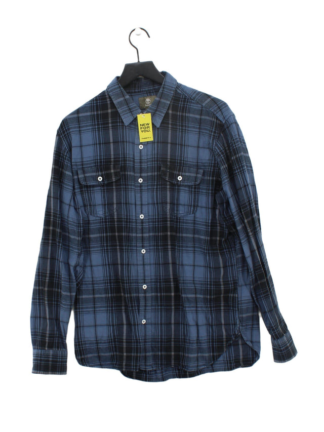 Timberland Men's Shirt L Blue 100% Cotton
