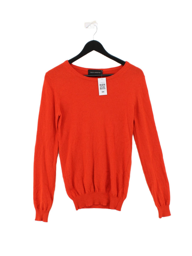 French Connection Men's Jumper XS Orange 100% Cashmere