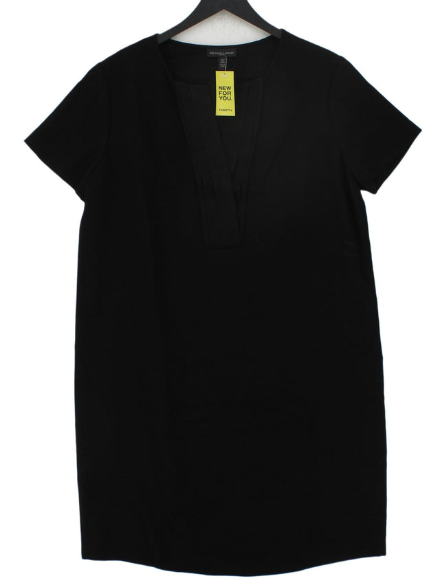 The White Company Women's Midi Dress UK 12 Black Other with Polyester