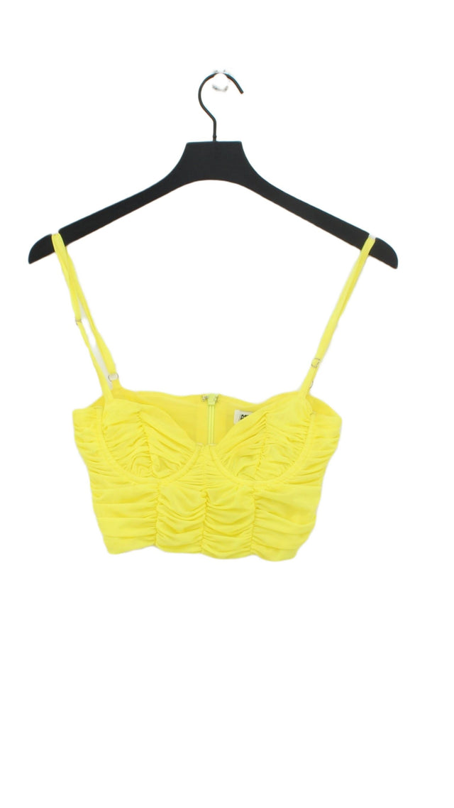 Mistress Rocks Women's Top M Yellow Polyester with Elastane