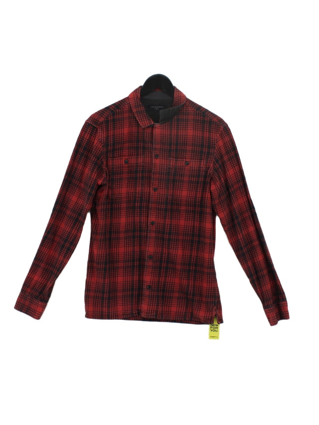 AllSaints Men's Shirt XS Red 100% Cotton