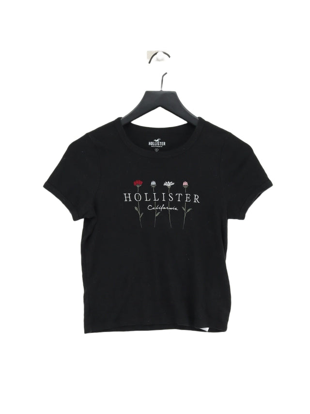 Hollister Women's T-Shirt S Black 100% Cotton