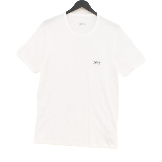 Boss Men's T-Shirt M White 100% Cotton