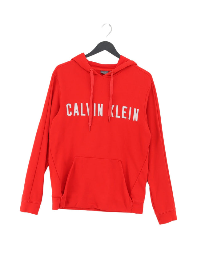 Calvin Klein Women's Hoodie M Red 100% Cotton