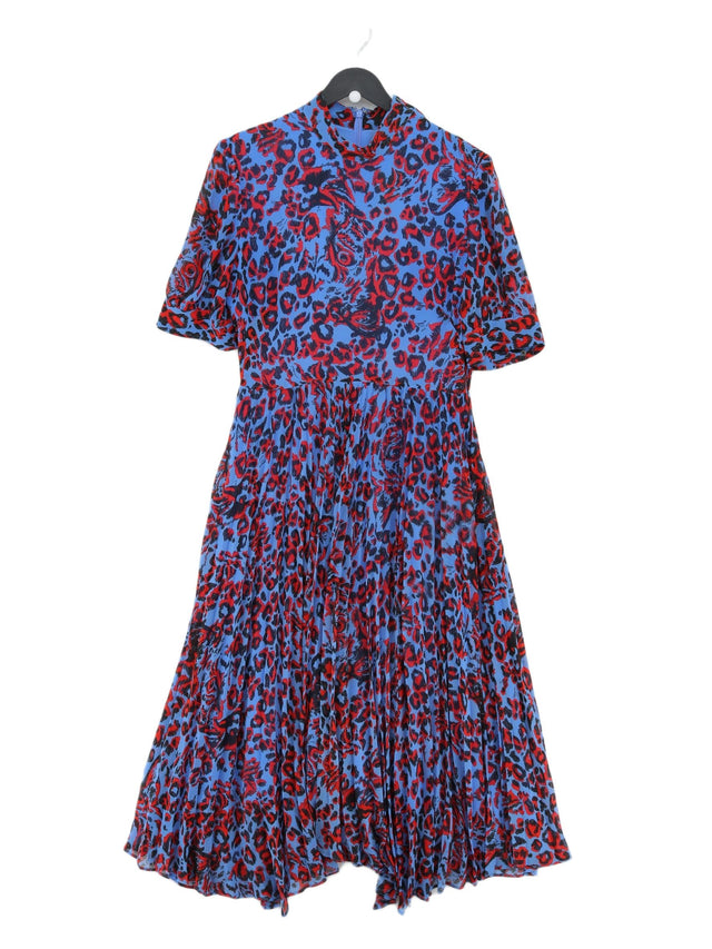 Whistles Women's Midi Dress UK 10 Blue 100% Polyester