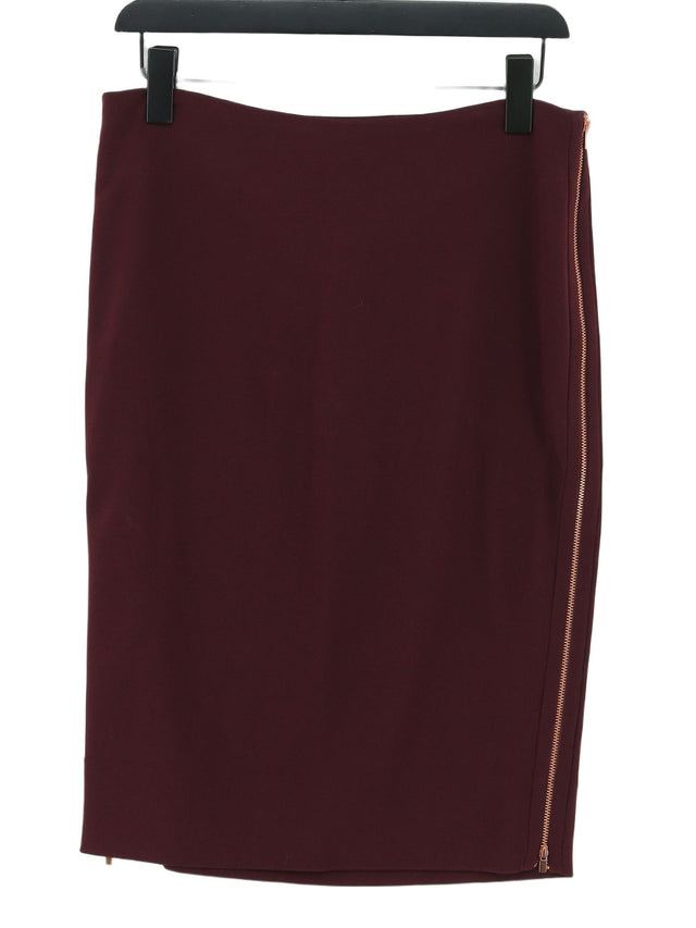 Diane Von Furstenberg Women's Midi Skirt UK 8 Purple Polyester with Other