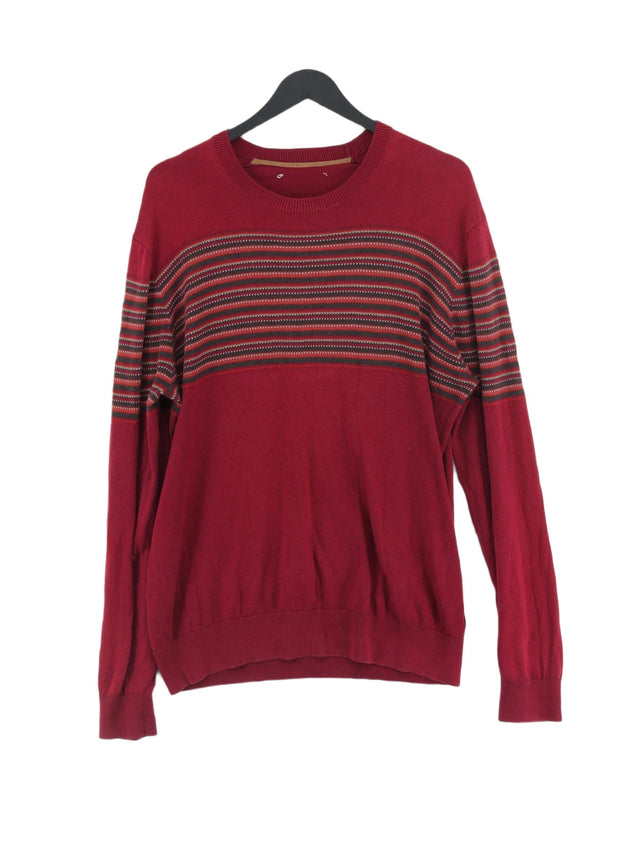 Ben Sherman Men's Jumper Chest: 48 in Red Cotton with Cashmere