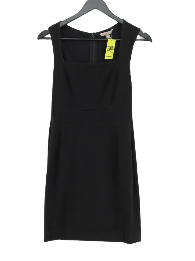 Banana Republic Women's Midi Dress UK 8 Black Cotton with Spandex, Viscose