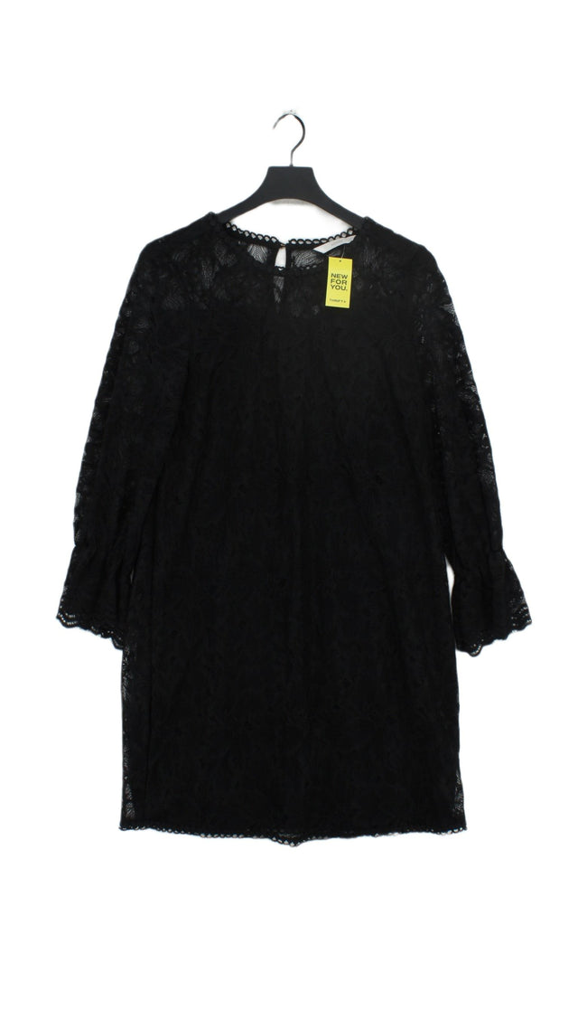 Nümph Women's Midi Dress UK 10 Black Cotton with Polyamide