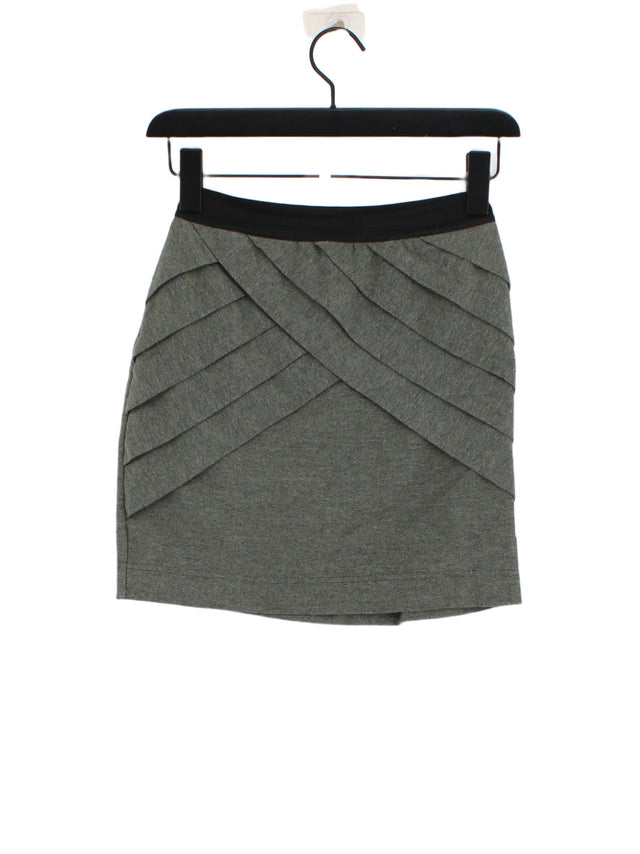 Silence + Noise Women's Mini Skirt S Green 100% Cotton