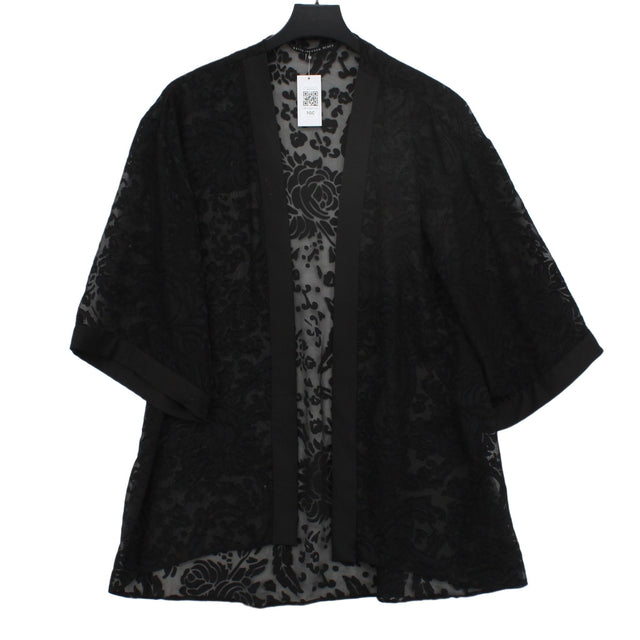Betty Jackson Women's Cardigan UK 14 Black Polyester with Elastane, Viscose