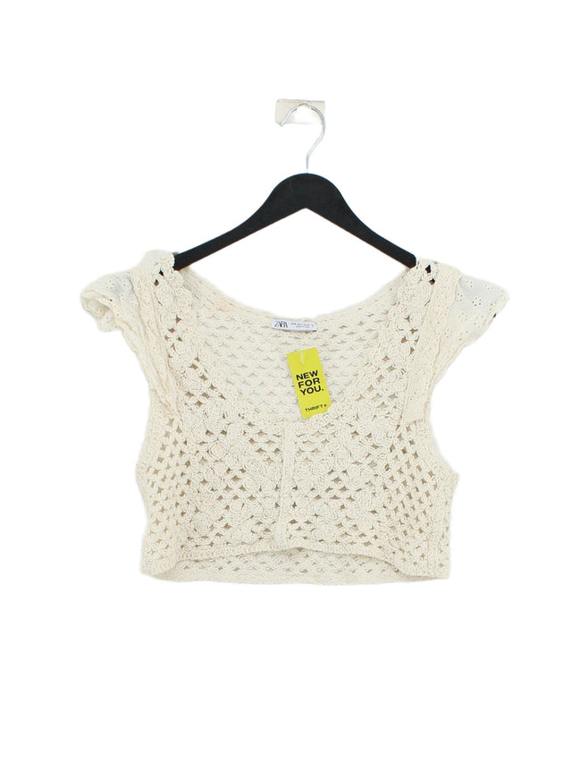 Zara Women's Top M Cream 100% Other