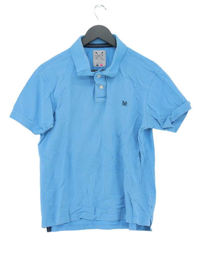 Crew Clothing Men's Polo M Blue 100% Cotton