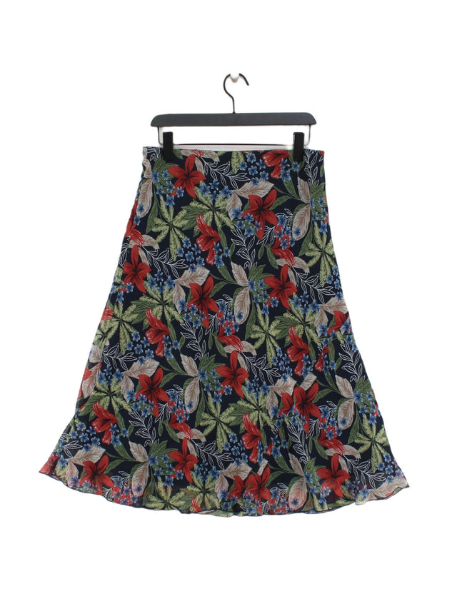 Edinburgh Woollen Mill Women's Midi Skirt W 32 in Blue 100% Polyester