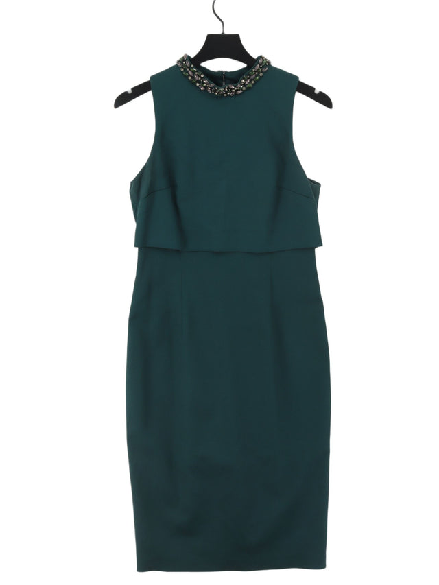 Coast Women's Midi Dress UK 12 Green Elastane with Polyester, Viscose
