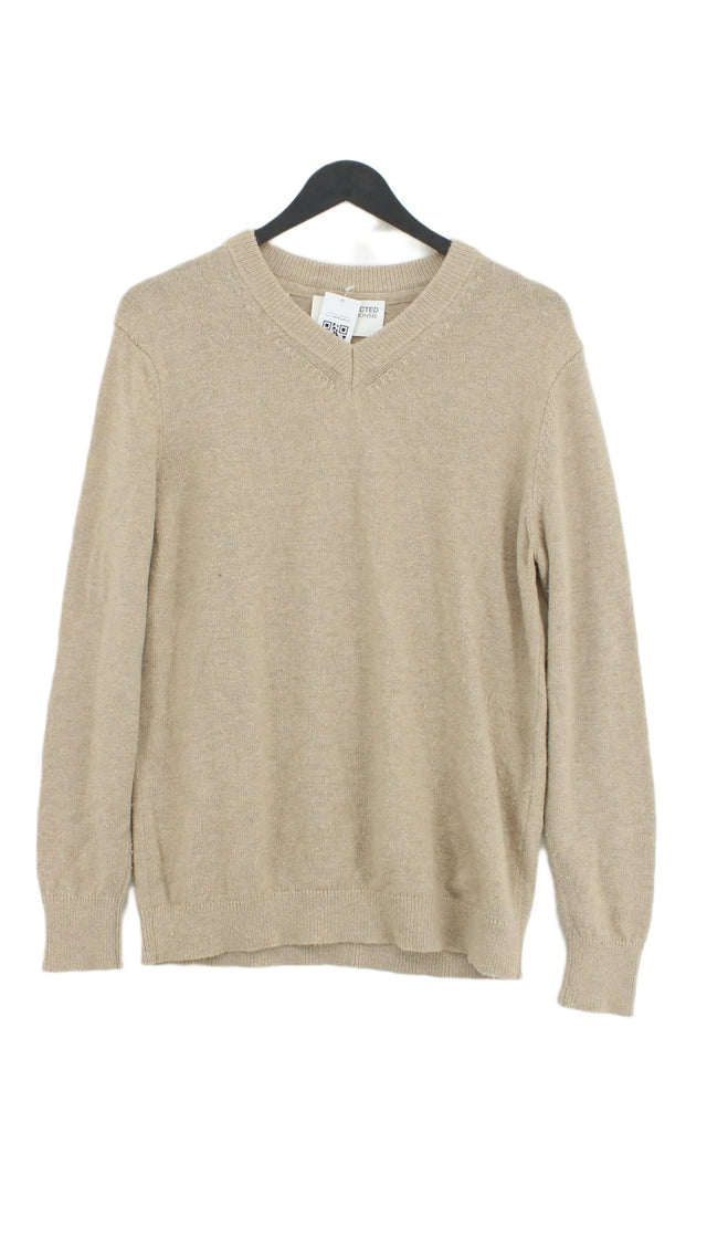 Selected Homme Men's Jumper S Tan Wool with Nylon