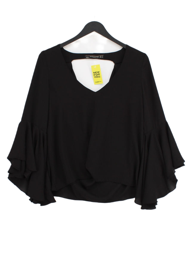 Zara Women's Blouse M Black 100% Polyester