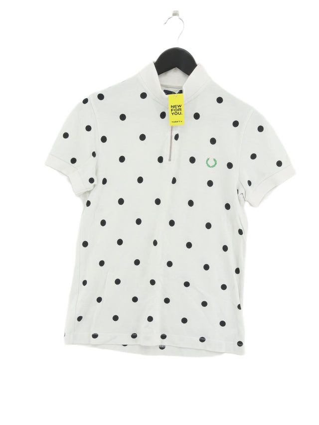 Fred Perry Men's Polo Chest: 36 in White 100% Cotton