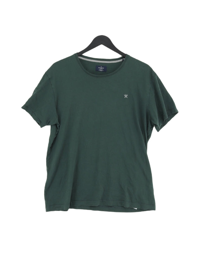 Hackett Men's T-Shirt XL Green 100% Cotton