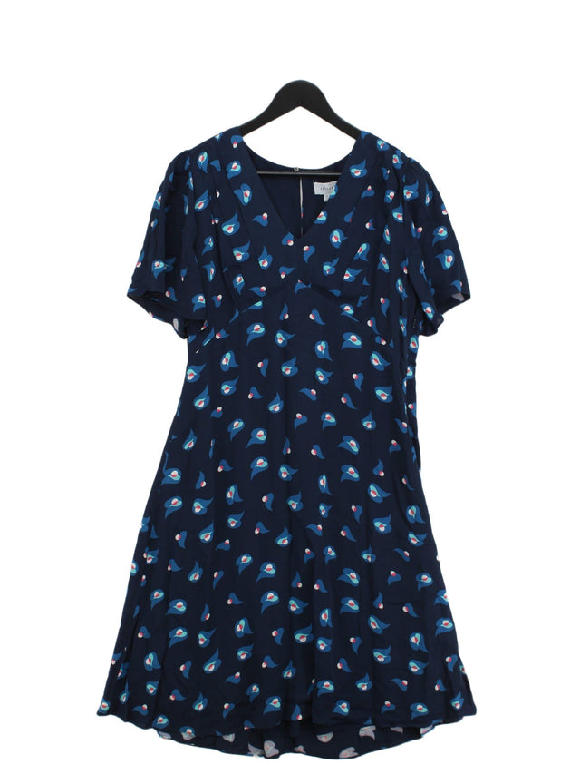 Jigsaw Women's Midi Dress UK 12 Blue 100% Viscose