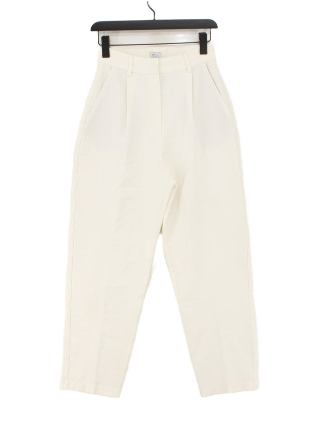 Oh Polly Women's Suit Trousers UK 10 White Polyester with Spandex