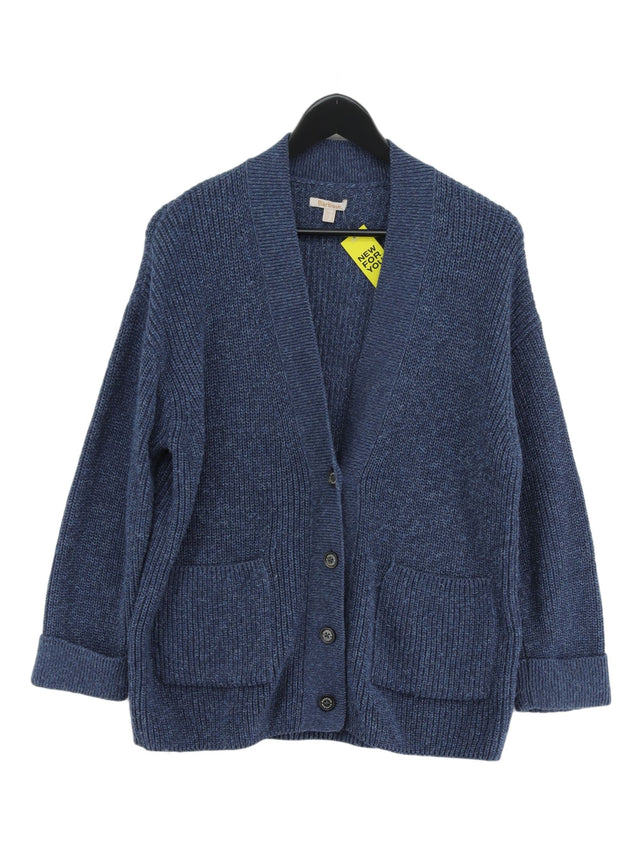 Barbour Women's Cardigan UK 8 Blue Cotton with Polyamide, Wool