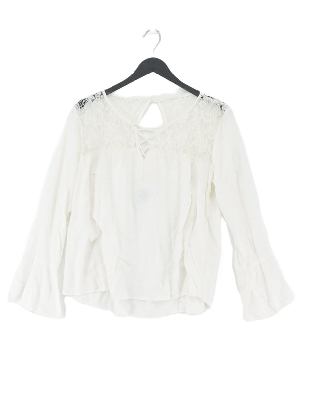 Hollister Women's Blouse L White 100% Other