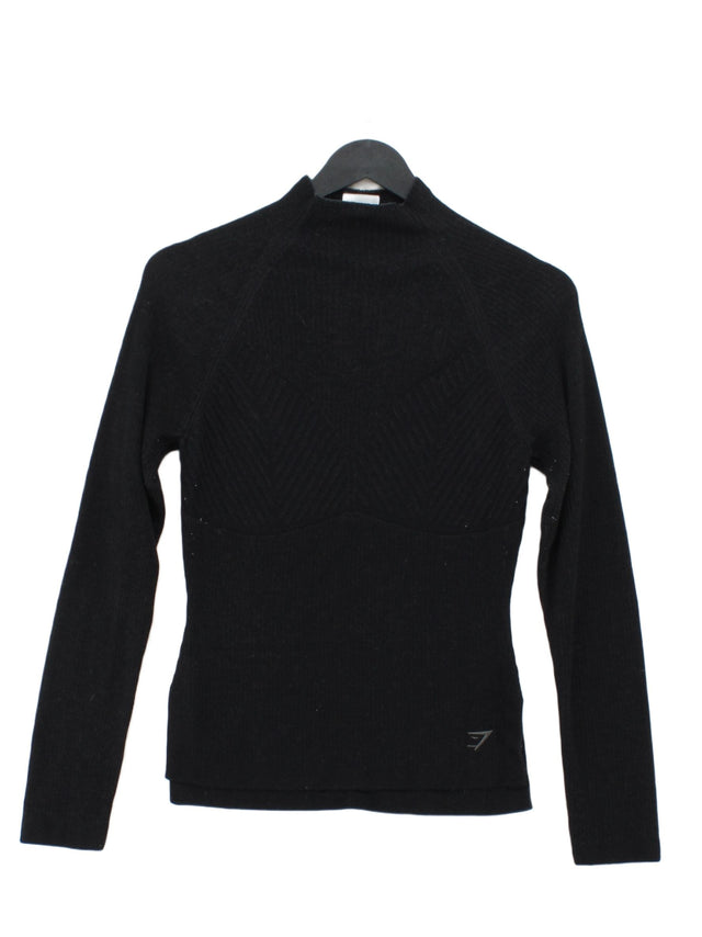 Gymshark Women's Jumper S Black Lyocell Modal with Polyester