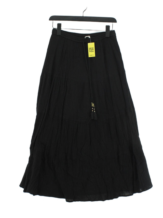 Monsoon Women's Maxi Skirt S Black 100% Cotton