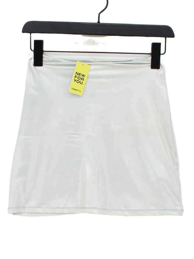 Monki Women's Mini Skirt XXS White Polyester with Elastane