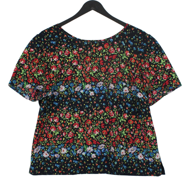 Oasis Women's Top L Blue Polyester with Viscose