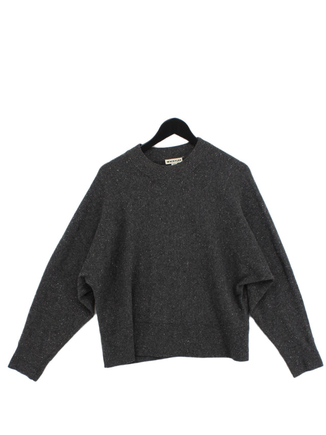 Whistles Women's Jumper M Grey 100% Cashmere