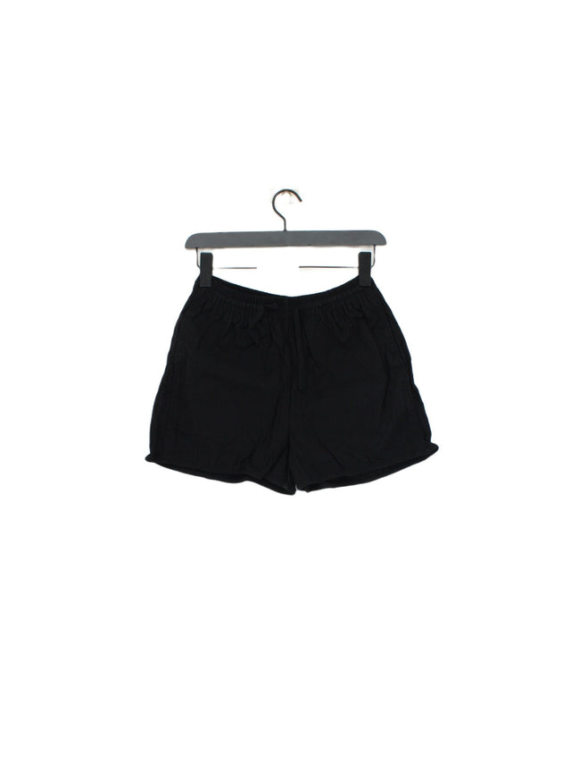 Topshop Women's Shorts S Black Cotton with Elastane