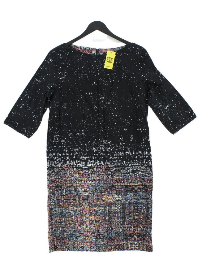COS Women's Midi Dress UK 10 Black 100% Cotton
