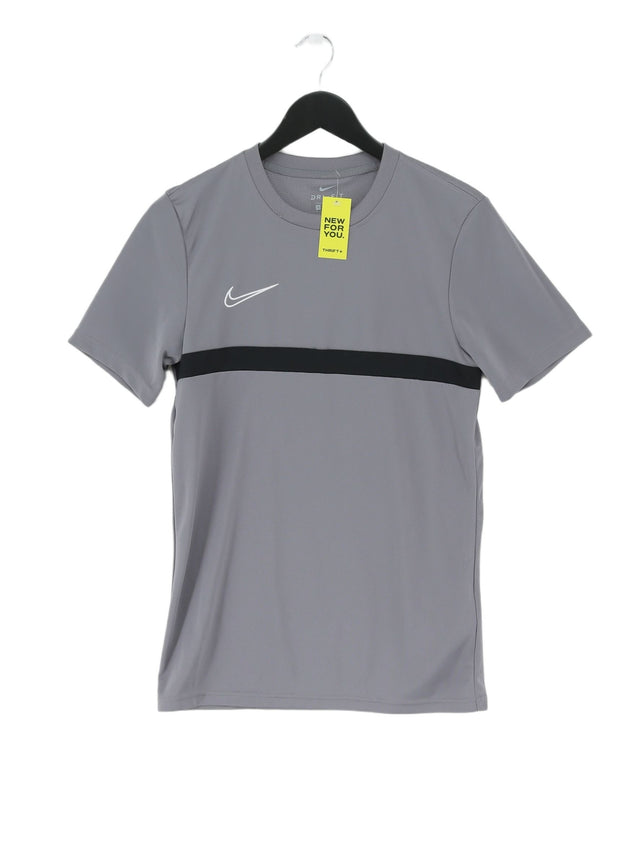 Nike Men's T-Shirt S Grey 100% Polyester
