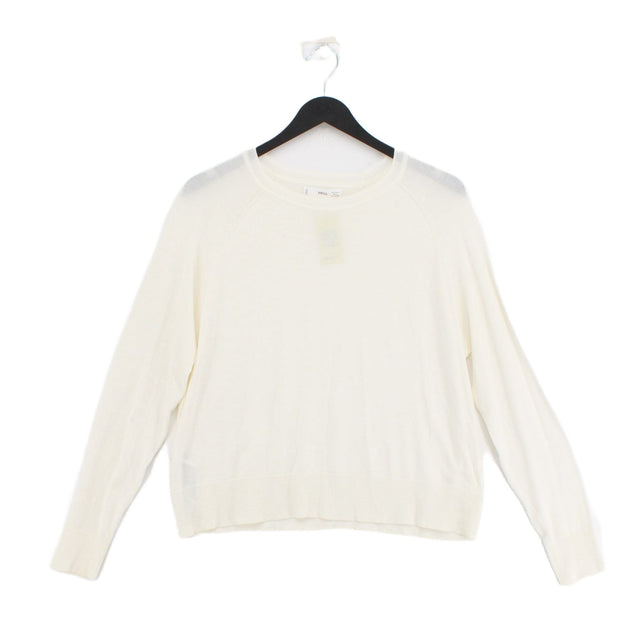 MNG Women's Jumper M Cream Viscose with Polyamide, Polyester