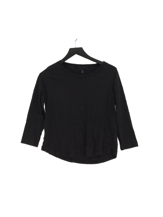 COS Women's T-Shirt M Black 100% Cotton