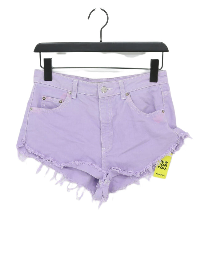 Topshop Women's Shorts UK 10 Purple 100% Cotton