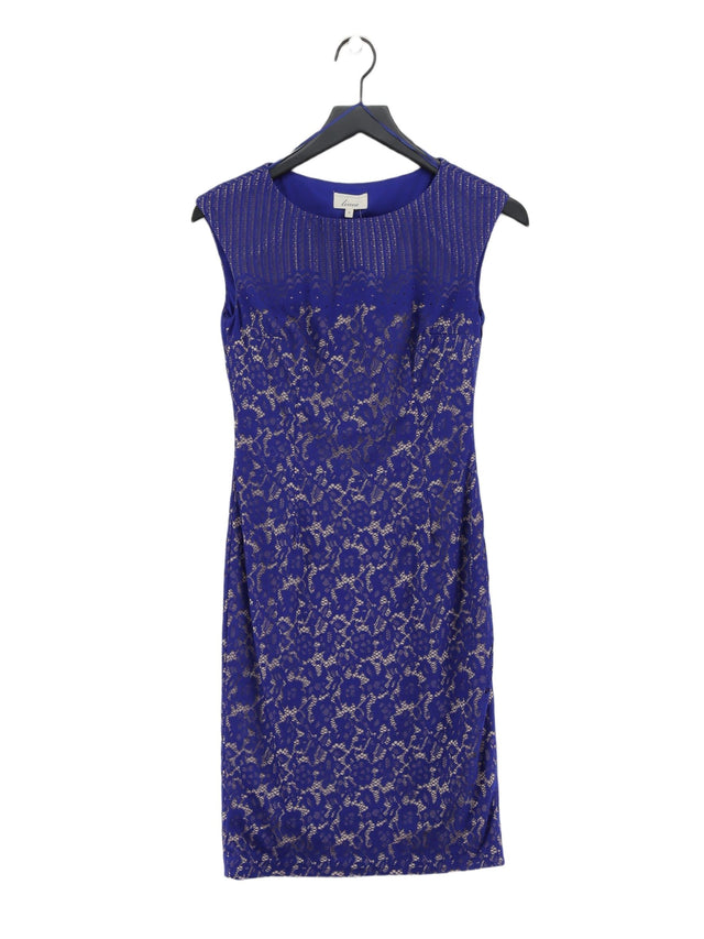Linea Women's Midi Dress UK 8 Blue 100% Polyester