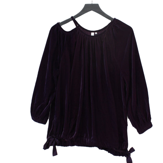 And/or Women's Top UK 8 Purple 100% Polyester