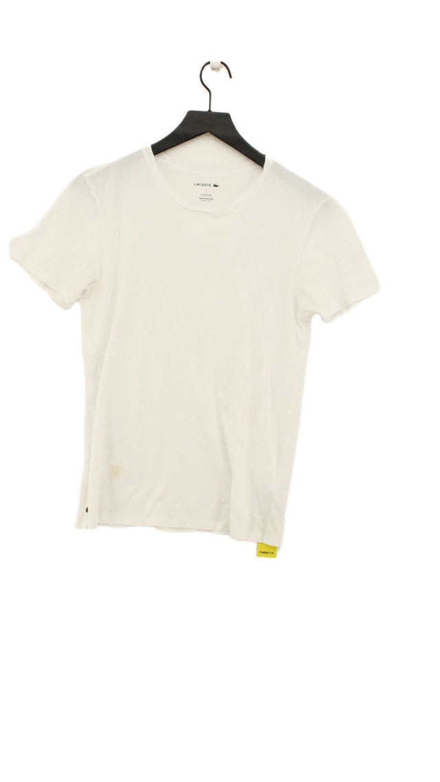 Lacoste Men's T-Shirt S White 100% Cotton